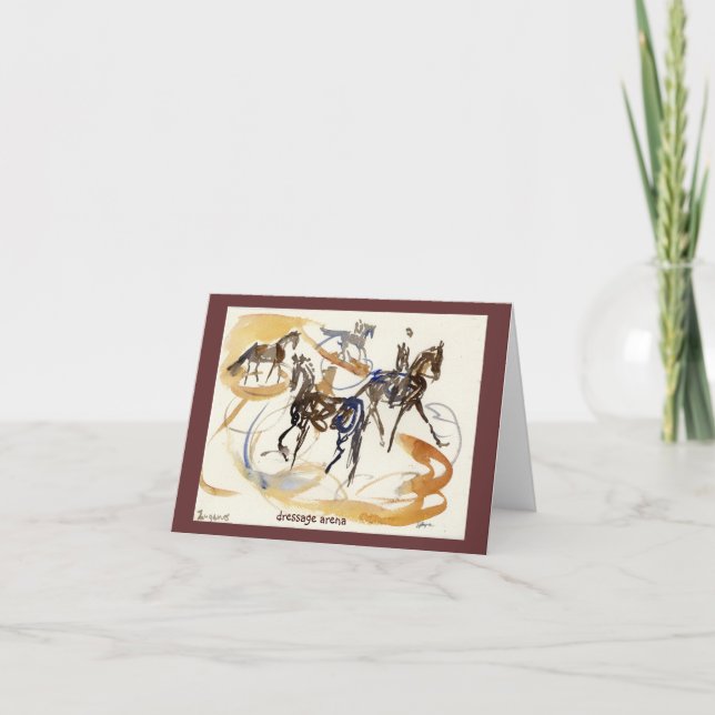 Cartes de notes, aquarelle "Arena Dressage" (Devant)