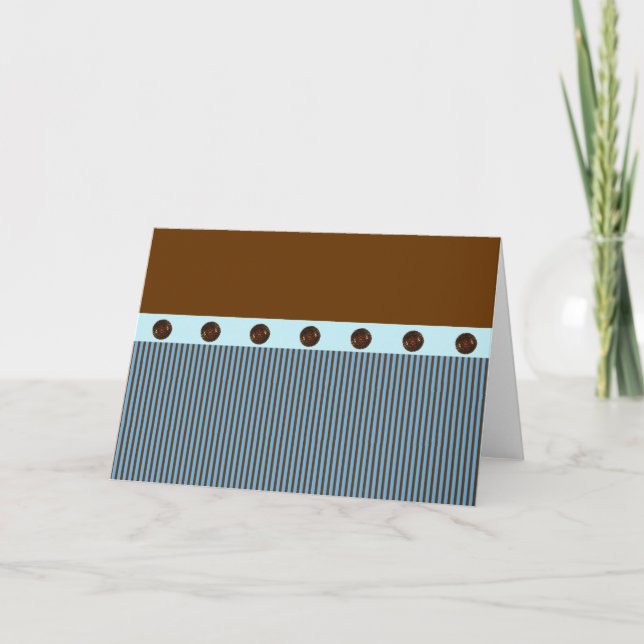 Cartes de notes bleues et marron (Devant)