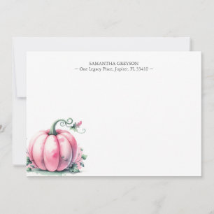 Cartes de notes Customisées du Citrouille aquarell