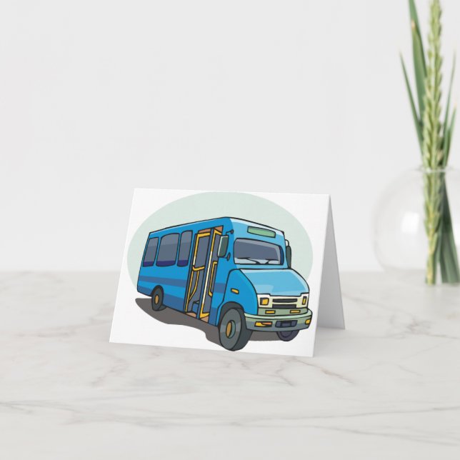 Cartes de notes de bus bleu (Devant)
