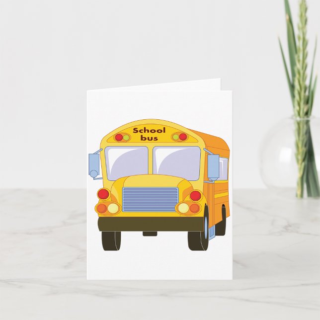 Cartes de notes de bus de l'école jaune (Créateur téléchargé)