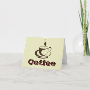 Cartes de notes de café chaud