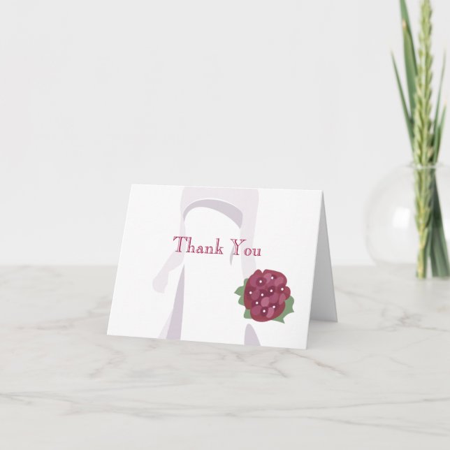 Cartes de notes de Fête des mariées Merci (Devant)