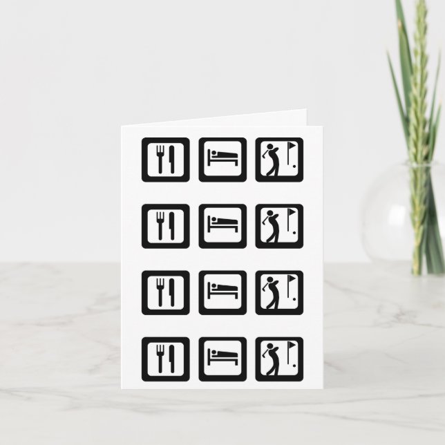 Cartes de notes de golf de Sleep (Devant)