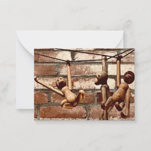 Cartes de notes de jouet en bois à bascule Trois s