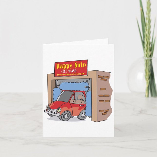 Cartes de notes de lavage de voiture auto joyeuse (Créateur téléchargé)
