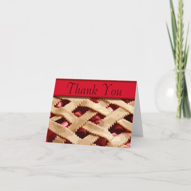 Cartes de notes de Merci à la tarte (Devant)