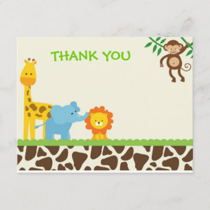Cartes de notes de Merci de safari de jungle
