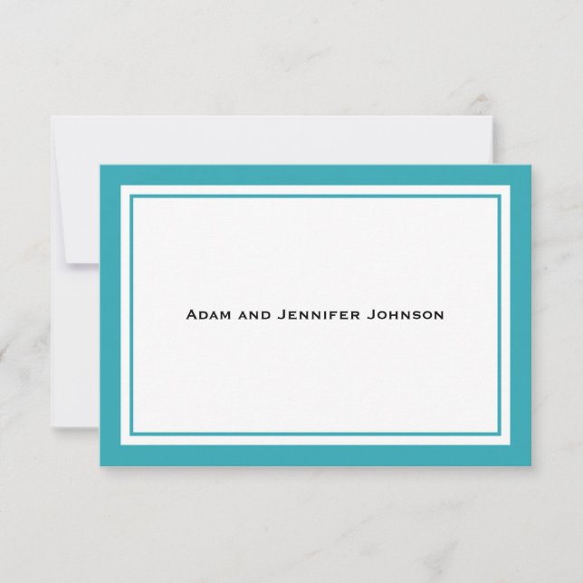 Cartes de notes de Merci Général (Aqua Turquoise / (Devant)