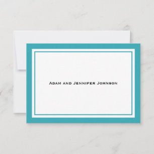 Cartes de notes de Merci Général (Aqua Turquoise /