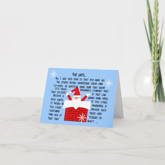 Cartes de notes de Noël du pharmacien original et  (Devant)