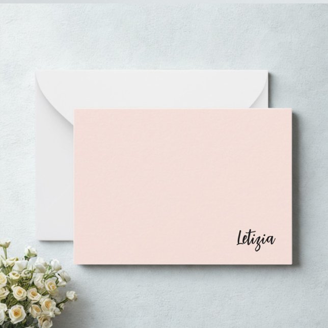Cartes de notes de nom manuscrite Peach (Créateur téléchargé)
