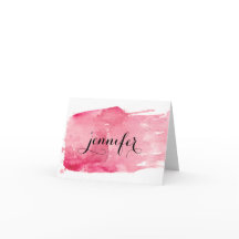 Cartes de notes de papier d'aquarelle