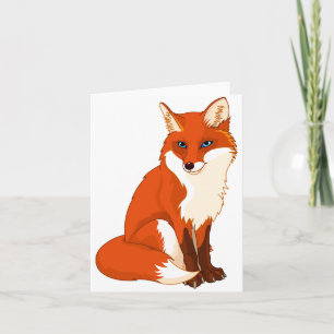 Cartes de notes de position de table Fox mignonne