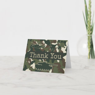 Cartes de notes de remerciement pour Camo Militair