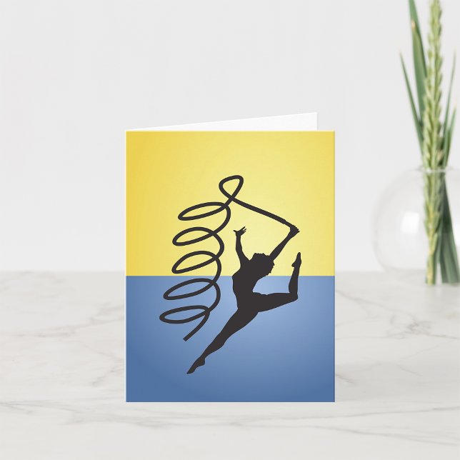 Cartes de notes de routine de ruban de gymnastique (Créateur téléchargé)