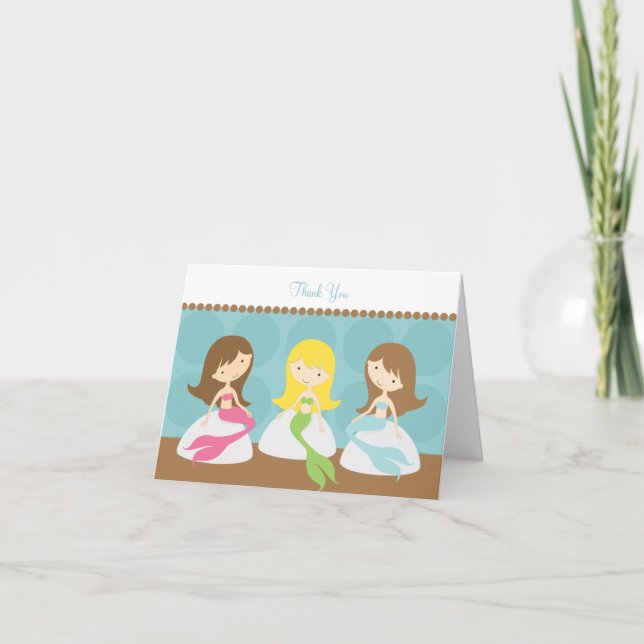 Cartes de notes de sirènes sucrées (Devant)