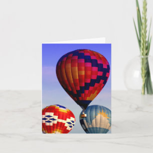 Cartes de notes des ballons à air chaud