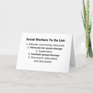 Cartes de notes des travailleurs sociaux