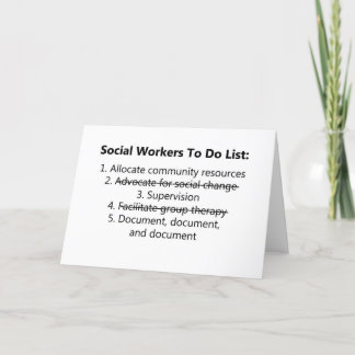 Cartes de notes des travailleurs sociaux
