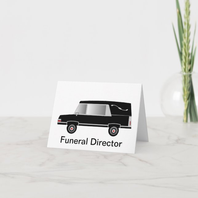 Cartes de notes du directeur funéraire vides à l'i (Devant)