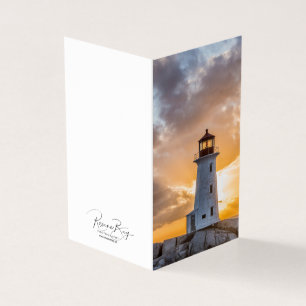 Cartes de notes du phare de Peggys Point Sunset