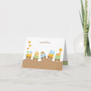 Cartes de notes du train animal