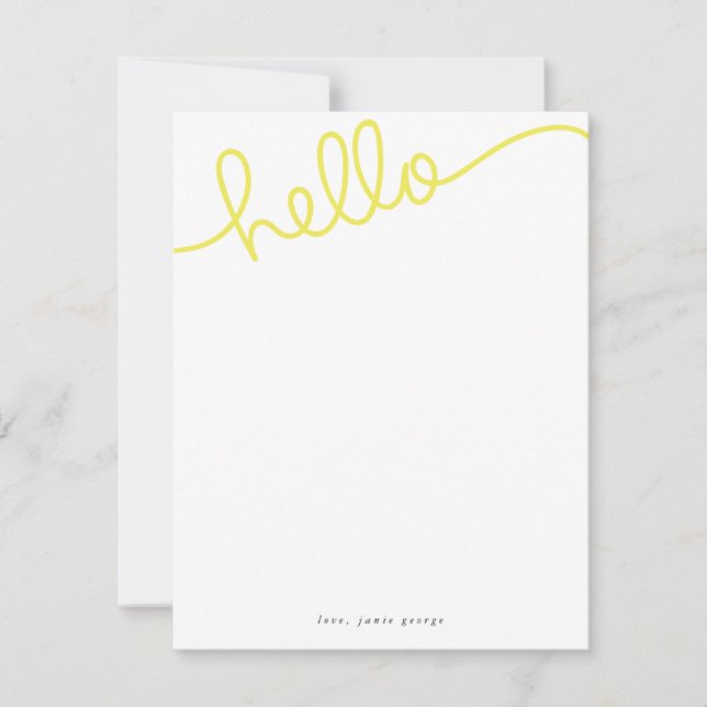 Cartes de notes Hello (Devant)