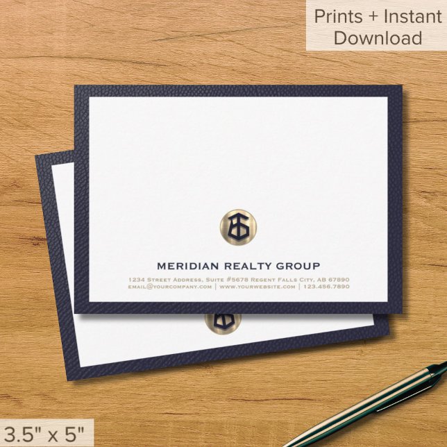 Cartes de notes immobilières du logo Gold professi (Créateur téléchargé)
