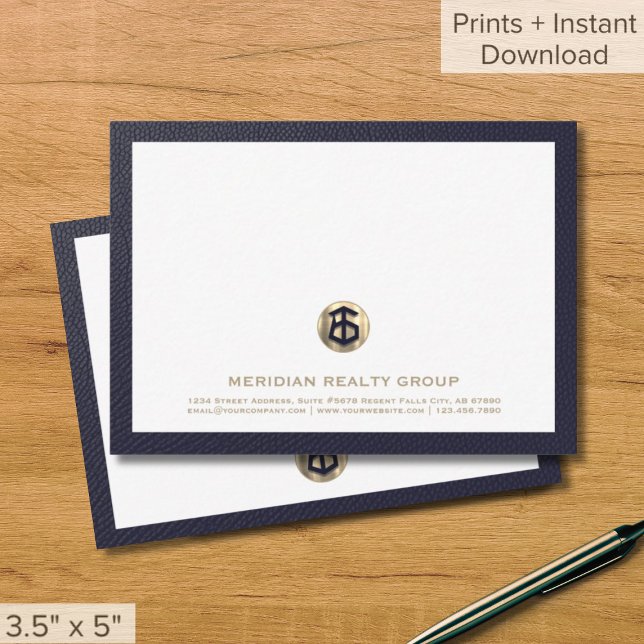 Cartes de notes immobilières du logo Gold professi (Créateur téléchargé)