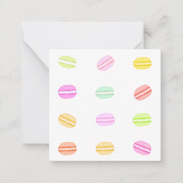 Cartes de notes Macaron Thank You (Devant)