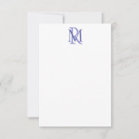 Cartes de notes Monogrammes pour les initiales de