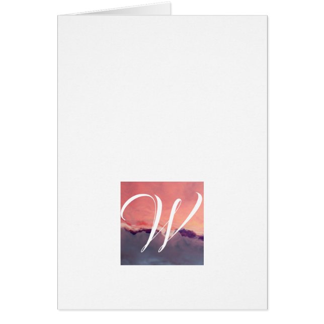 Cartes de notes Monogrammes simples - Horizon (Devant)
