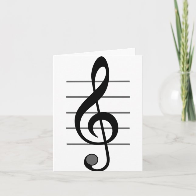 Cartes de notes musicales de Treble Clef (Devant)