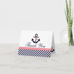 Cartes de notes nautiques de Merci d'Ancre de