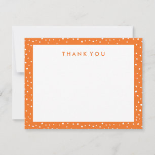 Cartes de notes Orange Dotée Merci