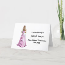 Cartes de notes personnalisées Blonde Reine couron
