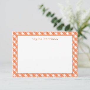 Cartes de notes personnalisées En vichy lumineuses