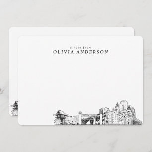 Cartes de notes personnalisées Fort Worth Skyline