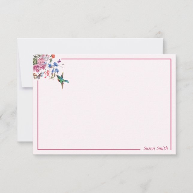 Cartes de notes personnalisées pour colibri 3,5 x  (Devant)