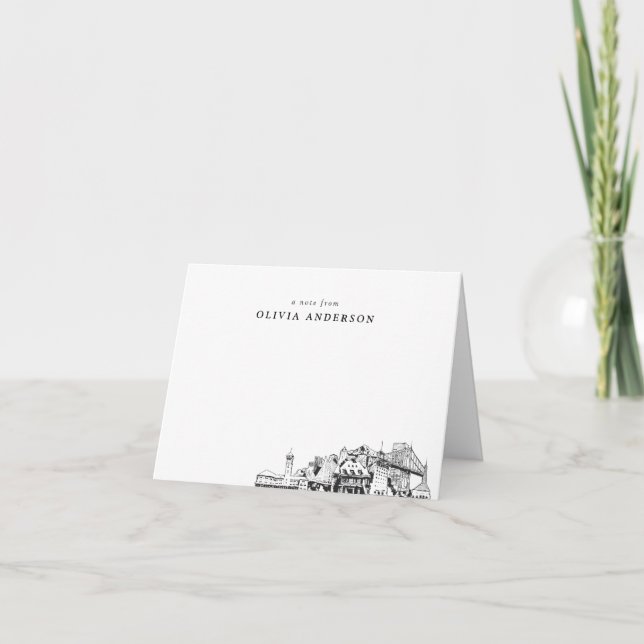Cartes de notes personnalisées pour Portland Skyli (Devant)