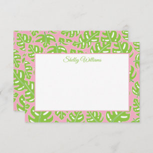 Cartes de notes personnalisées Preppy Palms