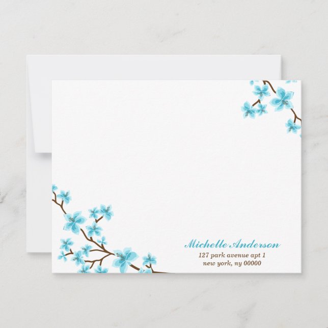 Cartes de notes plates personnalisées Fleurs de ce (Devant)