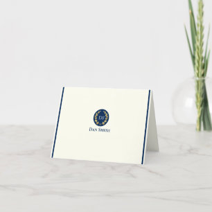 Cartes de notes pliées de nom personnalisé