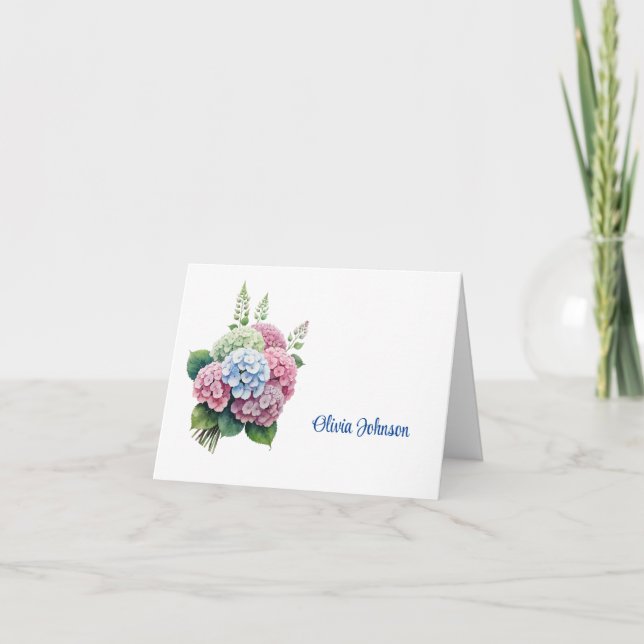 Cartes de notes pliées de nom personnalisé (Devant)