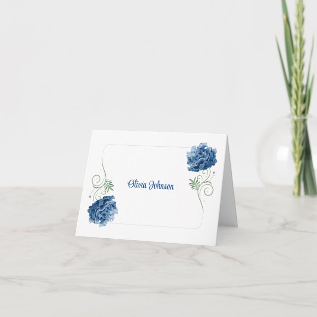Cartes de notes pliées de nom personnalisé (Devant)