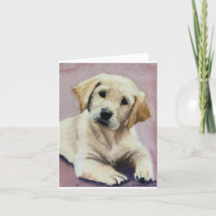 cartes de notes pour chiot jaune du laboratoire