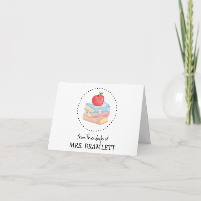 Cartes de notes pour enseignants personnalisés (Devant)
