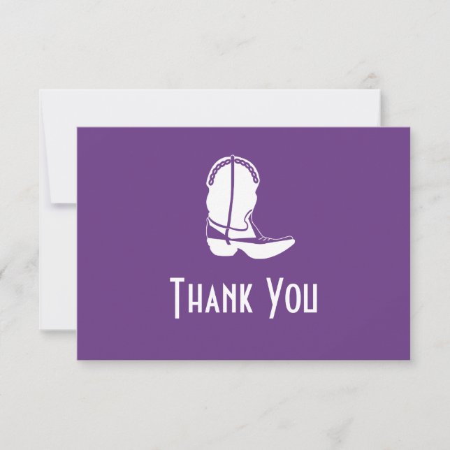 Cartes de notes pour l'amorçage de Cowboy (violet  (Devant)