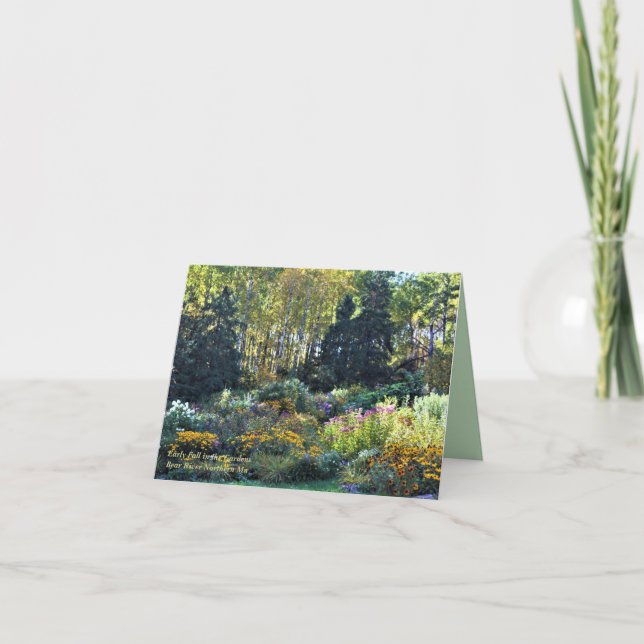 Cartes de notes pour l'automne au début des jardin (Devant)